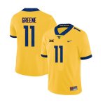 Men's West Virginia Mountaineers NCAA #11 Garrett Greene Yellow Authentic Nike Stitched College Football Jersey NA15J32LA